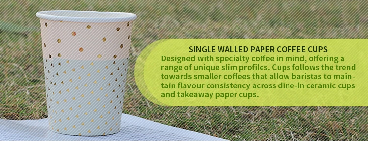 Logo Printed Double PE Paper Cup Cold Drink Single Wall Paper Cup